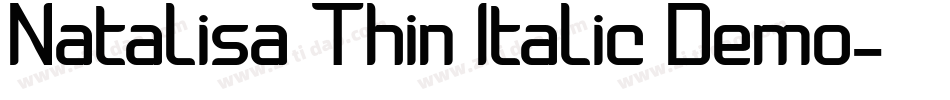 Natalisa Thin Italic Demo字体转换